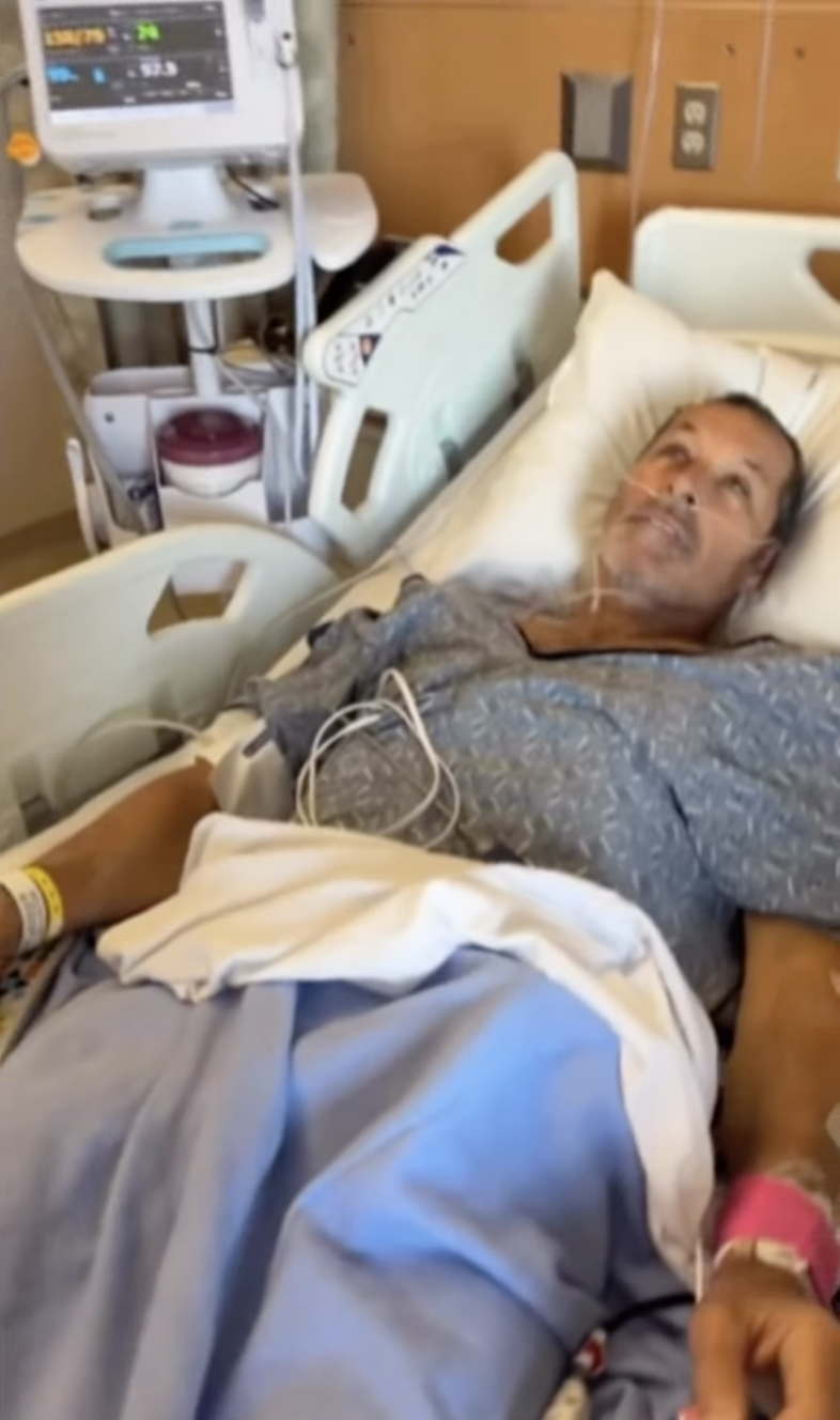 Sarah Palin feeds boyfriend Ron Duguay in hospital bed as he continues to fight cancer