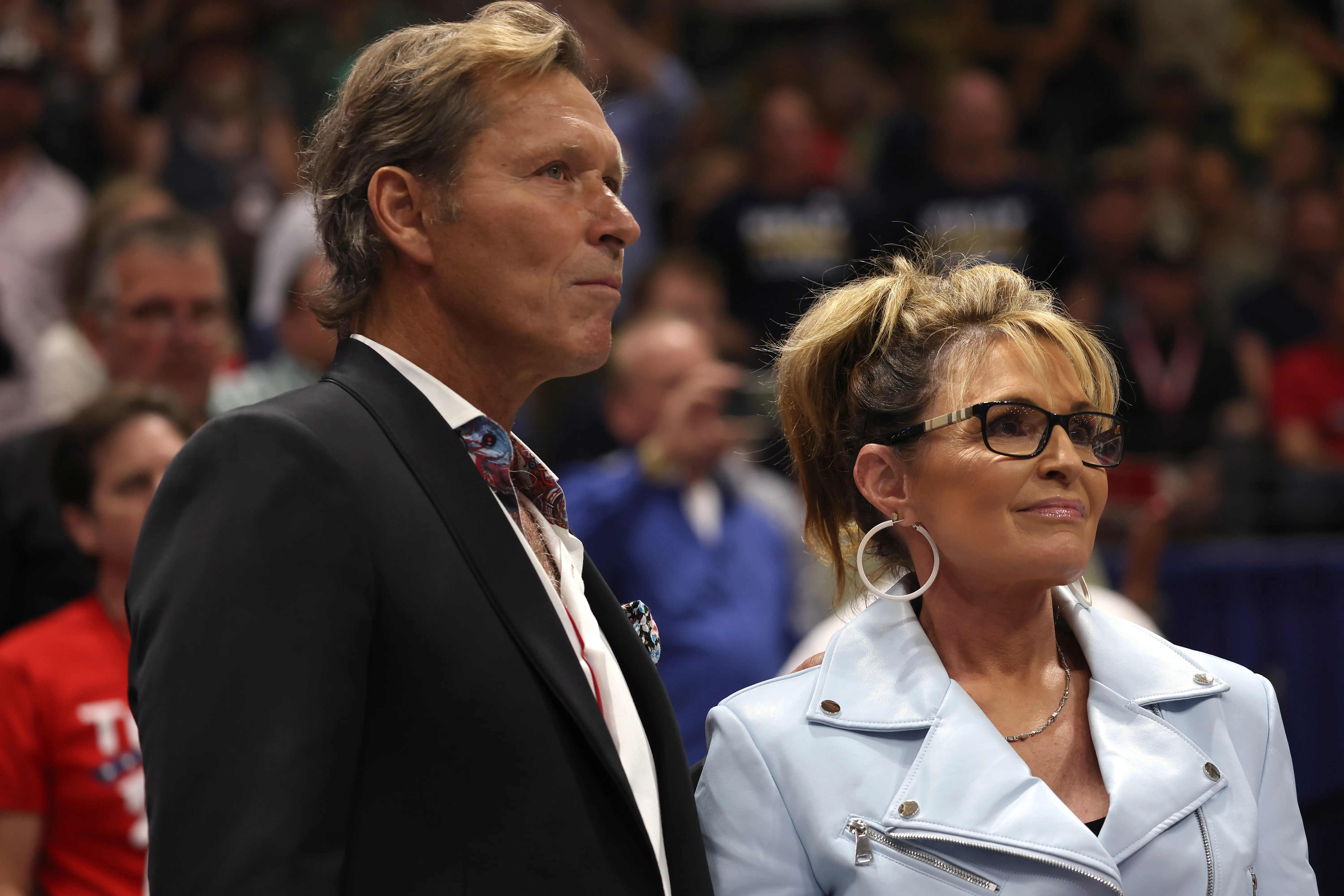 Sarah Palin feeds boyfriend Ron Duguay in hospital bed as he continues to fight cancer