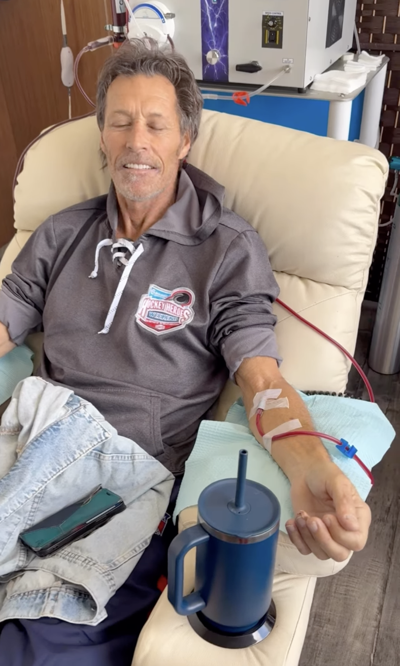 Sarah Palin feeds boyfriend Ron Duguay in hospital bed as he continues to fight cancer