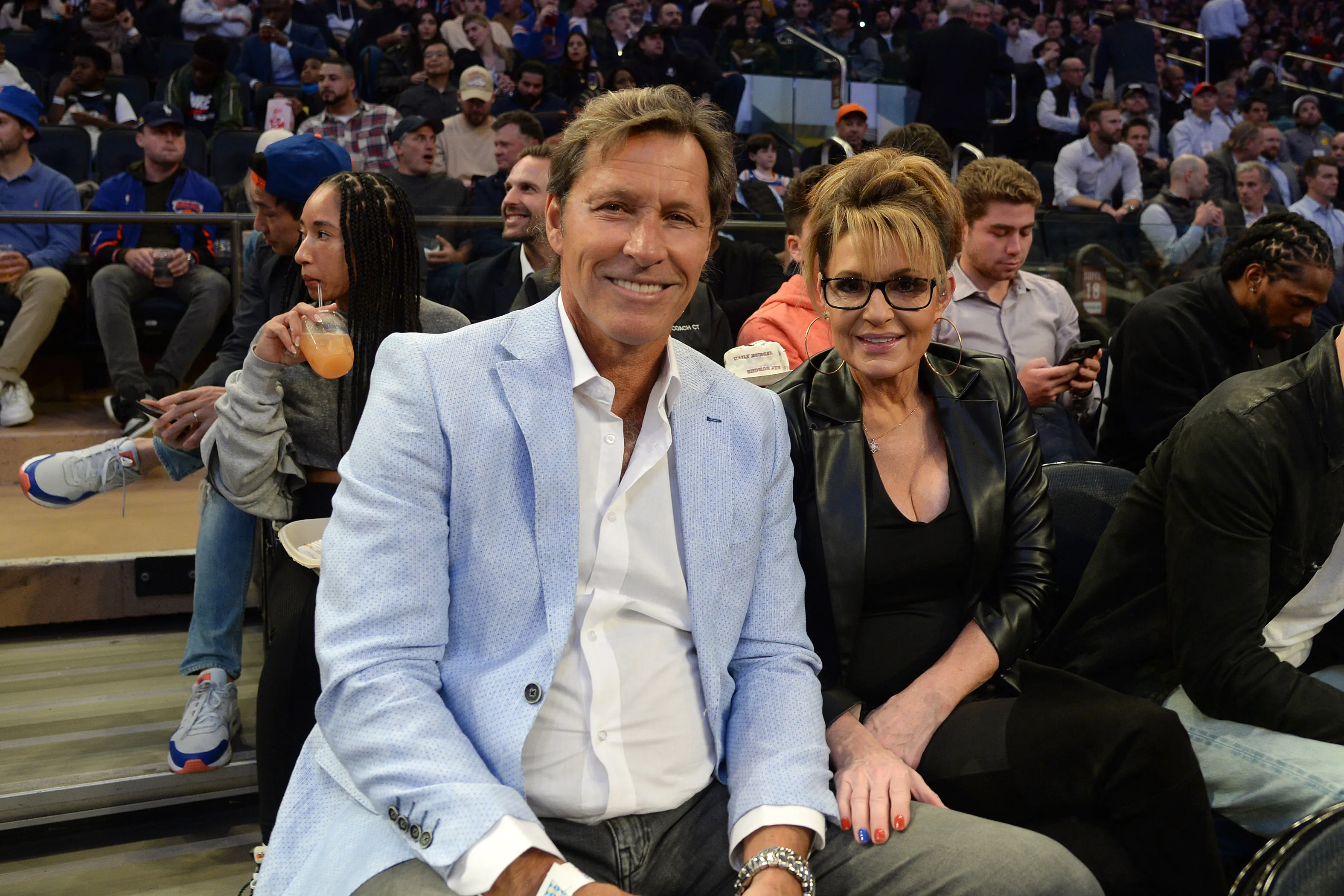 Sarah Palin feeds boyfriend Ron Duguay in hospital bed as he continues to fight cancer