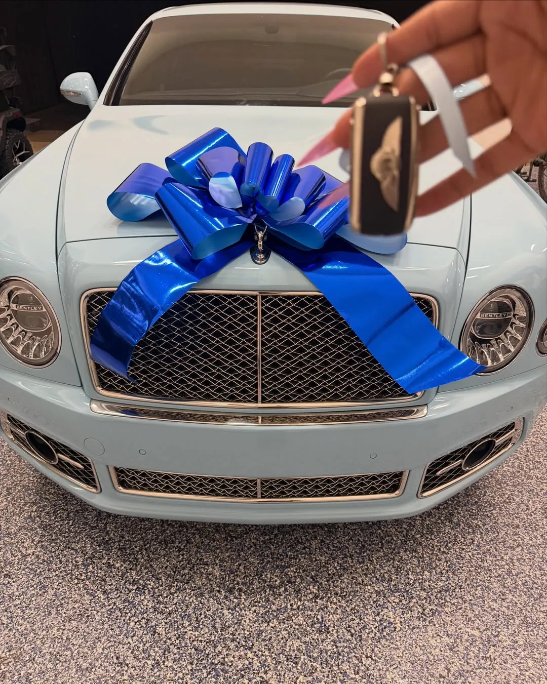 Klay Thompson gifts Megan Thee Stallion a $200K baby blue Bentley for 31st birthday