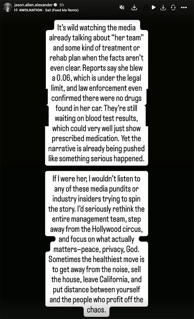 Britney Spears&rsquo; ex-husband Jason Alexander reacts to pop star&rsquo;s DUI arrest