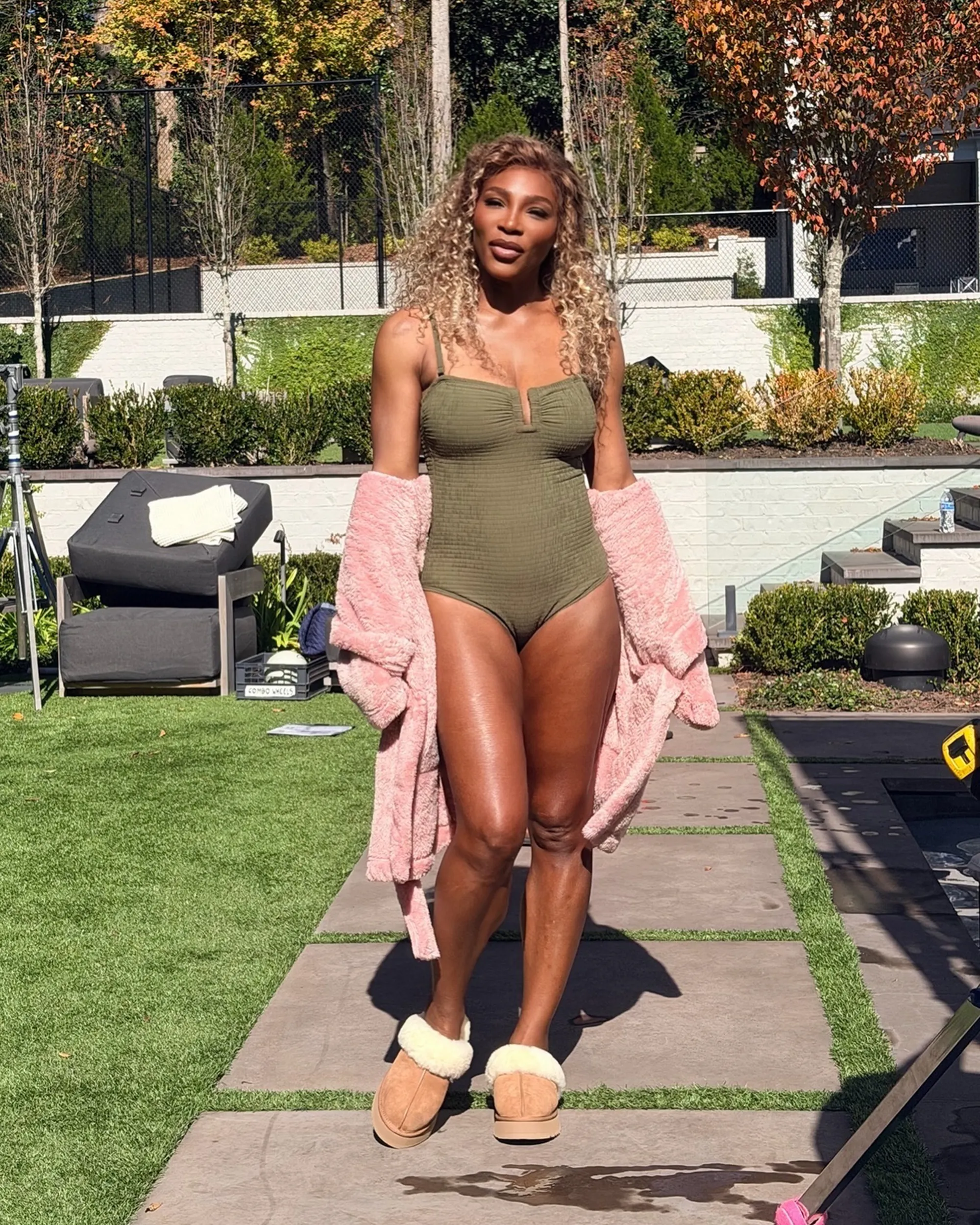 Serena Williams models swimsuit with slippers after weight loss medication backlash: &lsquo;I&rsquo;m perfectly me&rsquo;