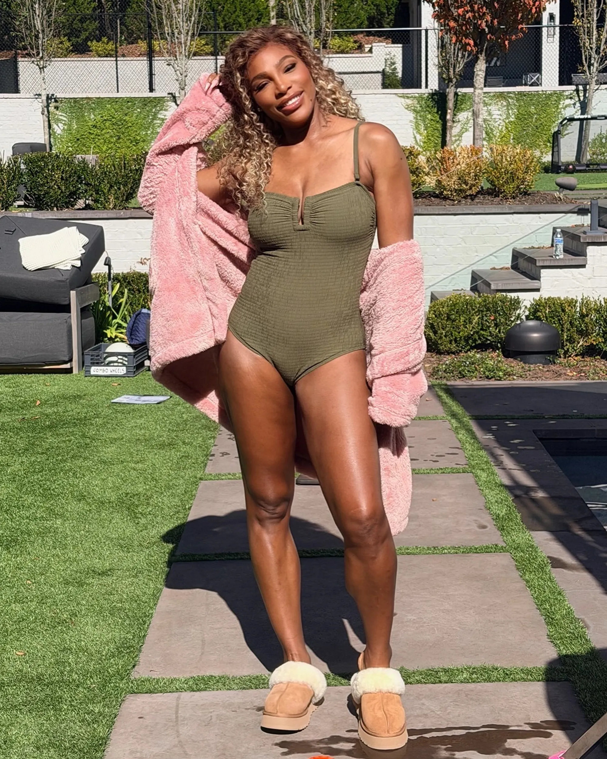 Serena Williams models swimsuit with slippers after weight loss medication backlash: &lsquo;I&rsquo;m perfectly me&rsquo;