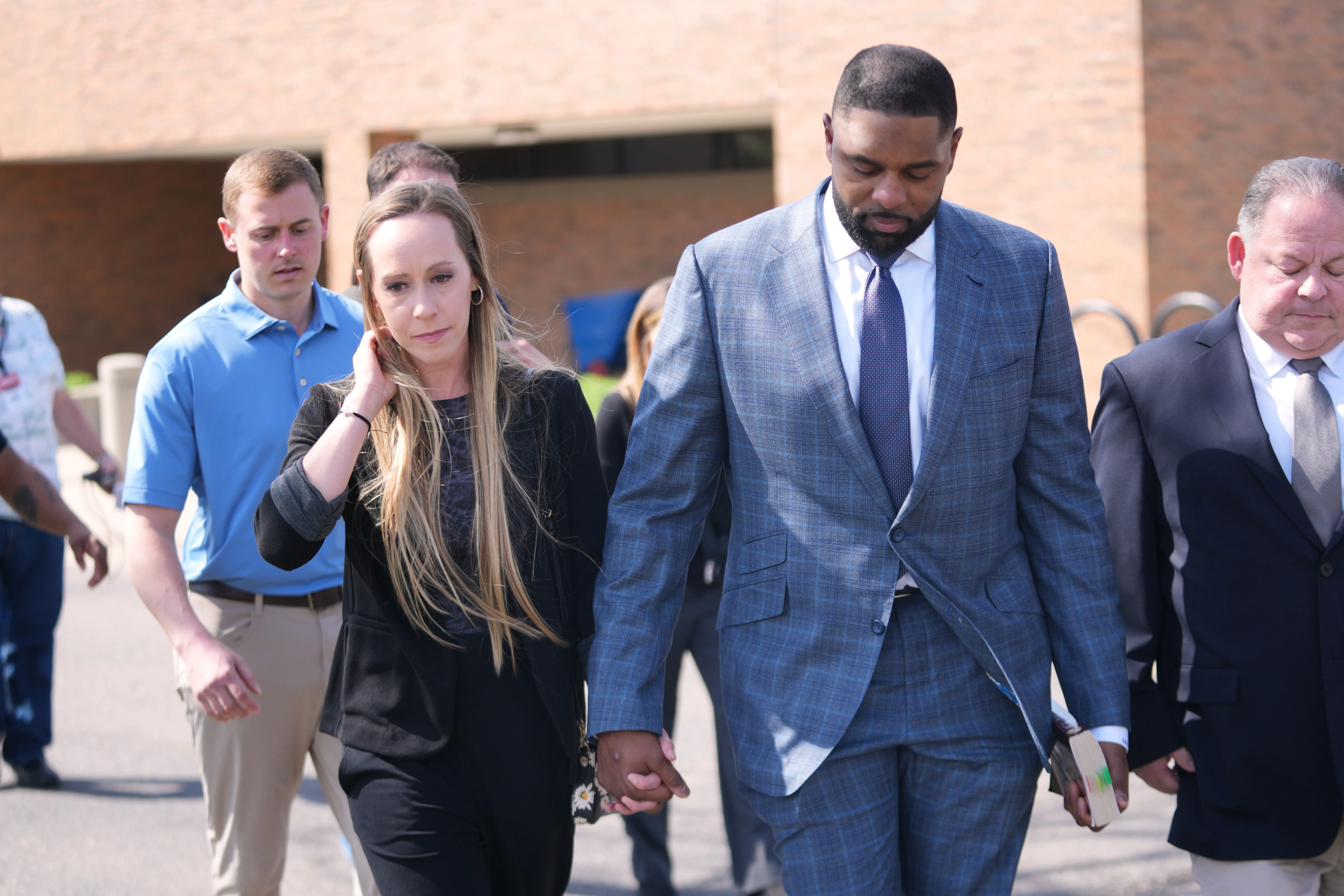 Emotional Paige Shiver claims ousted football coach Sherrone Moore got her pregnant during ugly affair