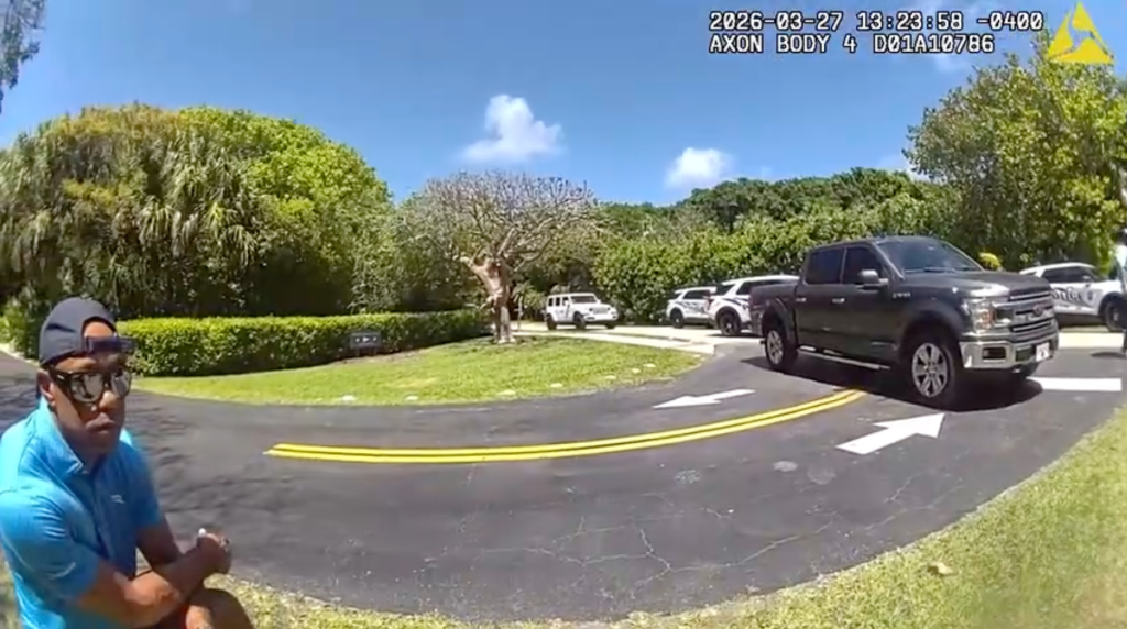 Newly-released Tiger Woods bodycam footage shows golfer crouching on side of road after DUI crash