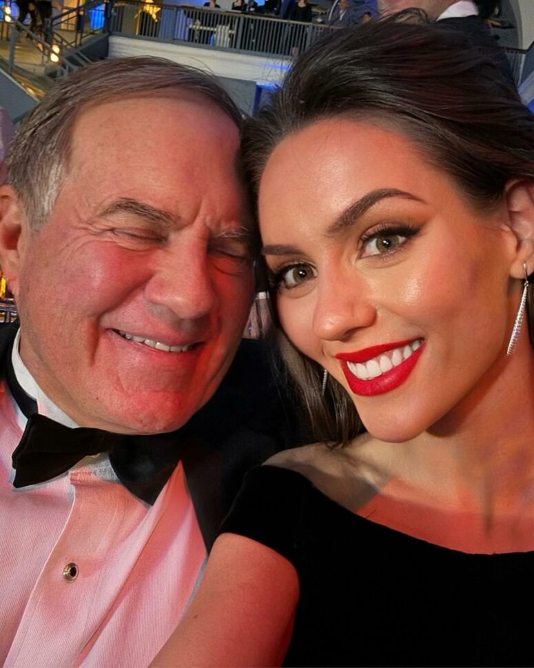 Jordon Hudson, 25, applauds much-older boyfriend Bill Belichick&rsquo;s support during cheer competition: &lsquo;Bill the WAG&rsquo;