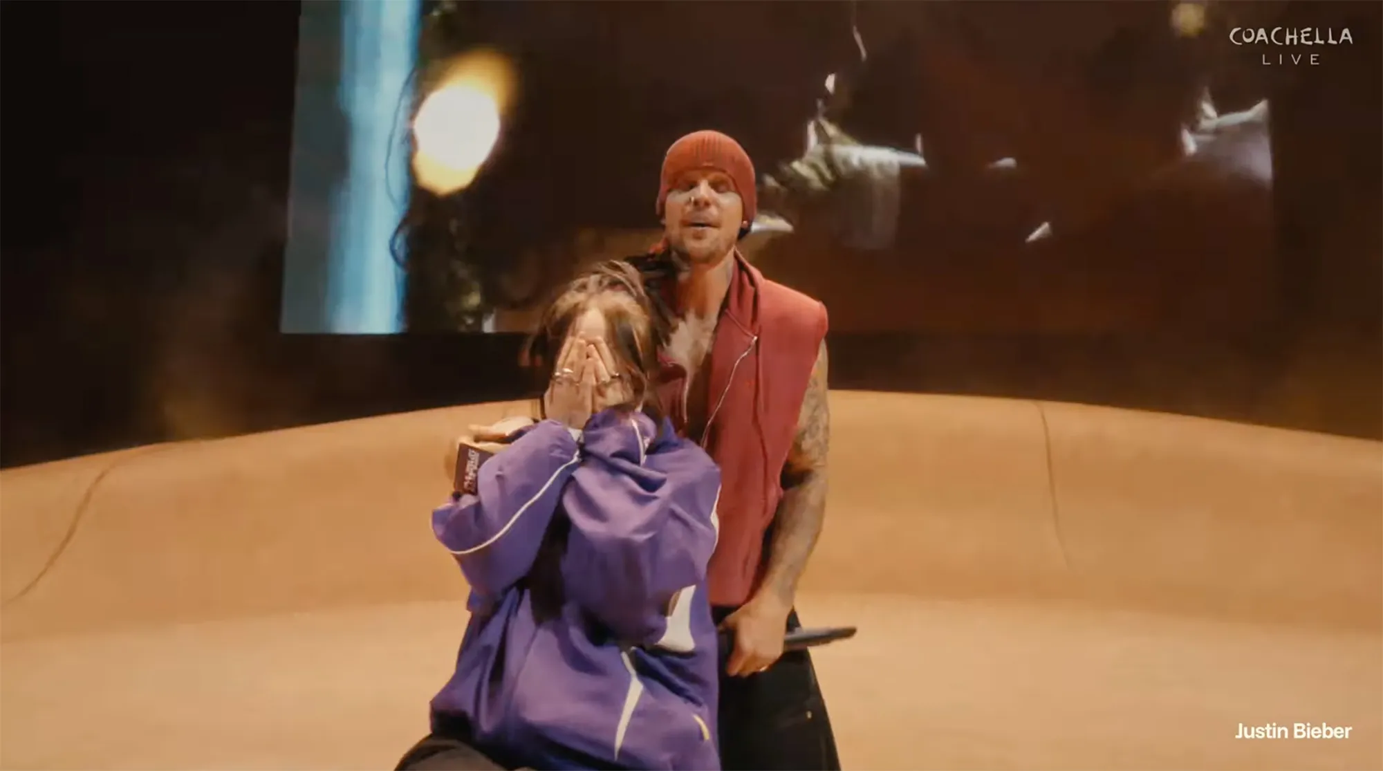 Justin Bieber serenades superfan Billie Eilish during Coachella weekend 2 set