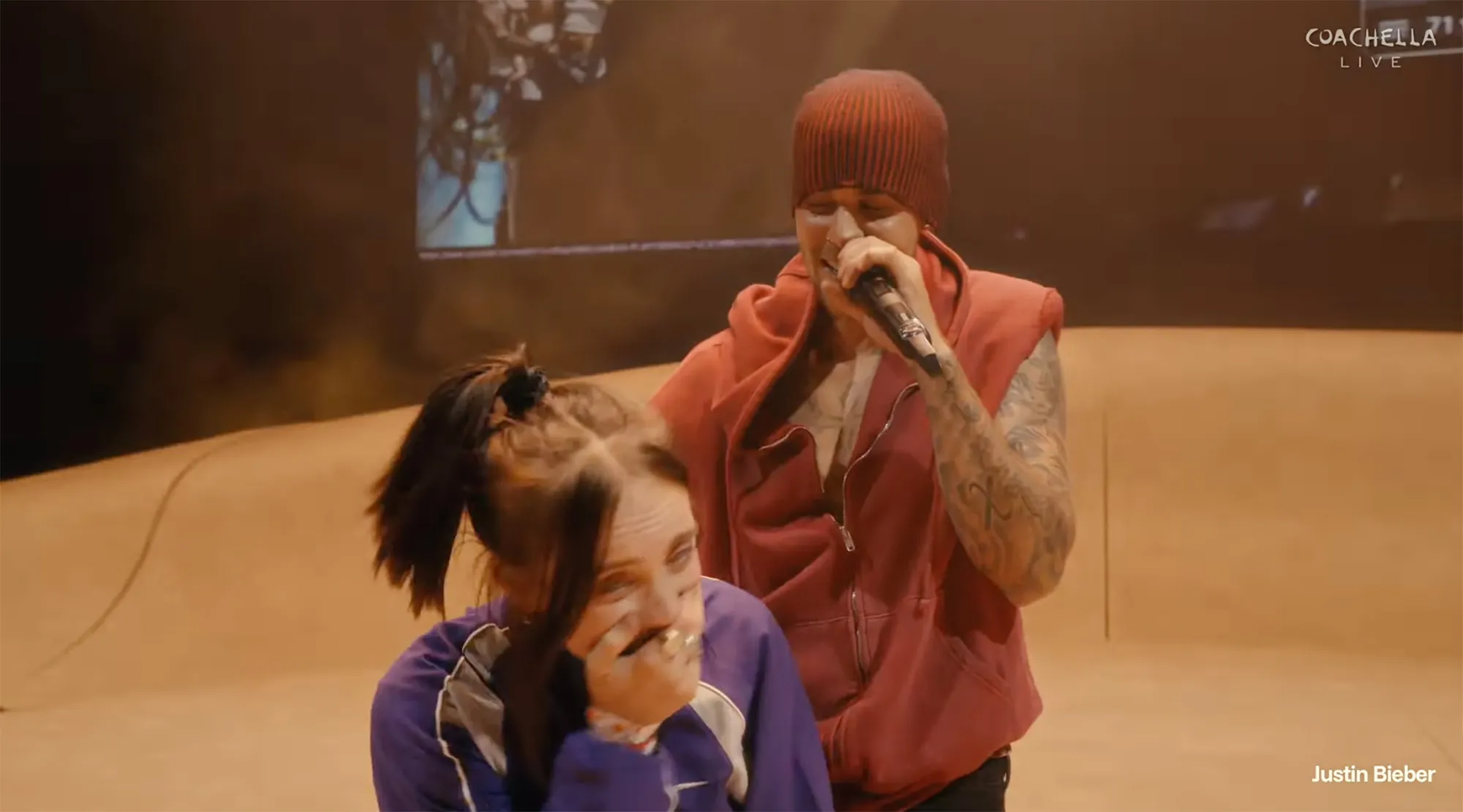 Justin Bieber serenades superfan Billie Eilish during Coachella weekend 2 set
