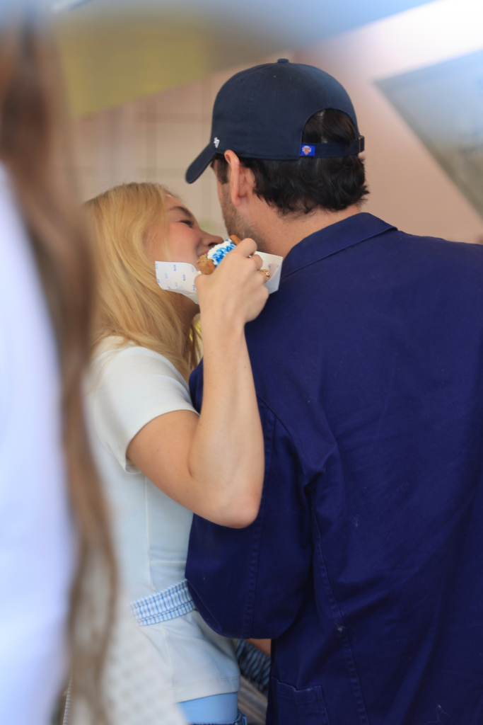Sydney Sweeney and Scooter Braun make out in frozen yogurt shop in LA after Knicks date night